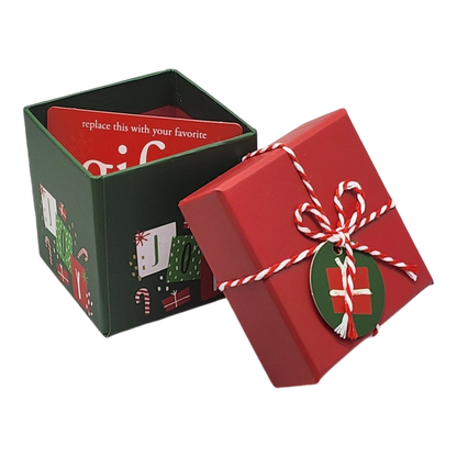 Gift Box Cube for Gift Cards - 3" x 3" -  Joy Present Stack