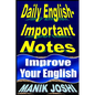 Daily English Important Notes: Improve Your English - Paperback