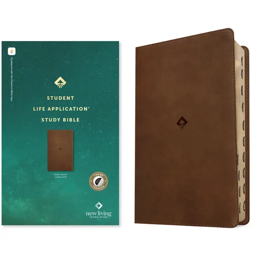 NLT Student Life Application Study Bible, Filament Enabled (Leatherlike, Rustic Brown, Indexed, Red Letter) - Imitation Leather
