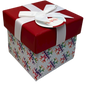 Gift Box Cube for Gift Cards - 3" x 3" - Rainbow Snowflake