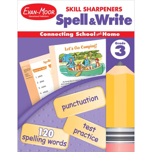 Skill Sharpeners: Spell & Write, Grade 3 Workbook - Paperback