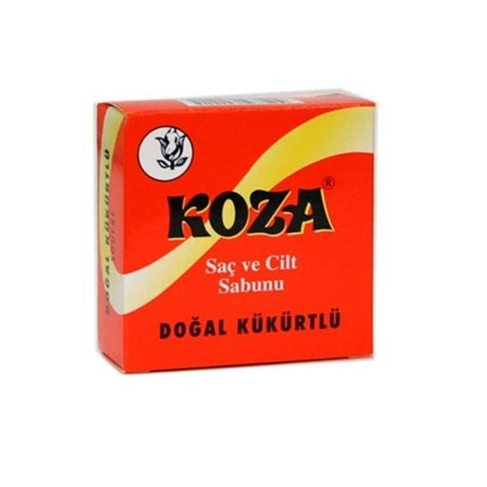 Koza Sulfur Soap for Hair and Skin Care - Natural Acne Treatment and Dandruff Relief