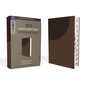 Niv, Super Giant Print Reference Bible, Leathersoft, Brown, Red Letter, Thumb Indexed, Comfort Print - Imitation Leather