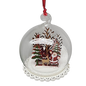 Glass Snow Ball Scene Ornament - Santa and Friends