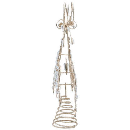 Crystal & Wire Reindeer Treetopper - 13 Inch