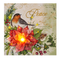 Light Up Winter Bird Canvas Wall Decor - Robin