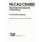 McCall-Crabbs Standard Test Lessons in Reading, Teachers Manual/Answer Key - Paperback