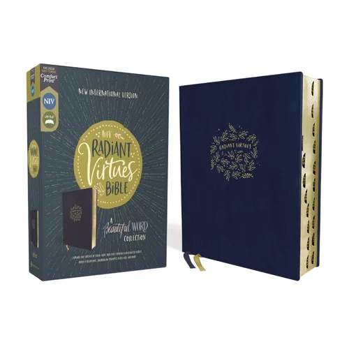 Niv, Radiant Virtues Bible: A Beautiful Word Collection, Leathersoft, Navy, Red Letter, Thumb Indexed, Comfort Print: Explore the Virtues of Faith, Ho - Imitation Leather