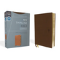 Niv, Thinline Bible, Compact, Leathersoft, Brown, Red Letter, Comfort Print - Imitation Leather