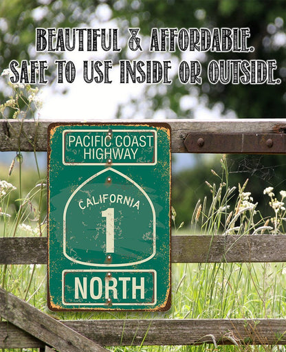 Pacific Coast Highway California 1 - Metal Sign