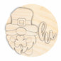 Unfinished Wood St Patrick's Day Gnome Door Sign Kit | Wood Craft Cutouts | 1/4" Thick |