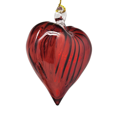 Organic Luster Egyptian Glass Heart - Red