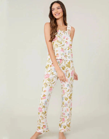 Pajama Pant Jane Jacobean Cream