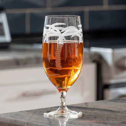 Palm Tree Etched Glassware