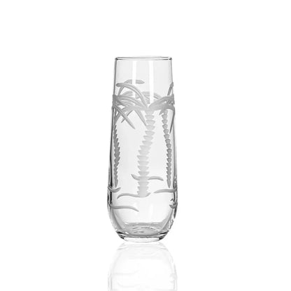 Palm Tree Etched Glassware