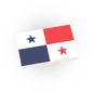 Panama Country Flag - Custom Printed - Made Using a LEGO Tile