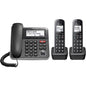Panasonic Expandable Corded/Cordless Phone System with Answering Machine and One Touch Call Blocking – 2 Handsets  (Refurbished)