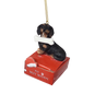 Dachshund - black with Bone Ornament