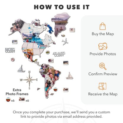 World Photo Map Pastel