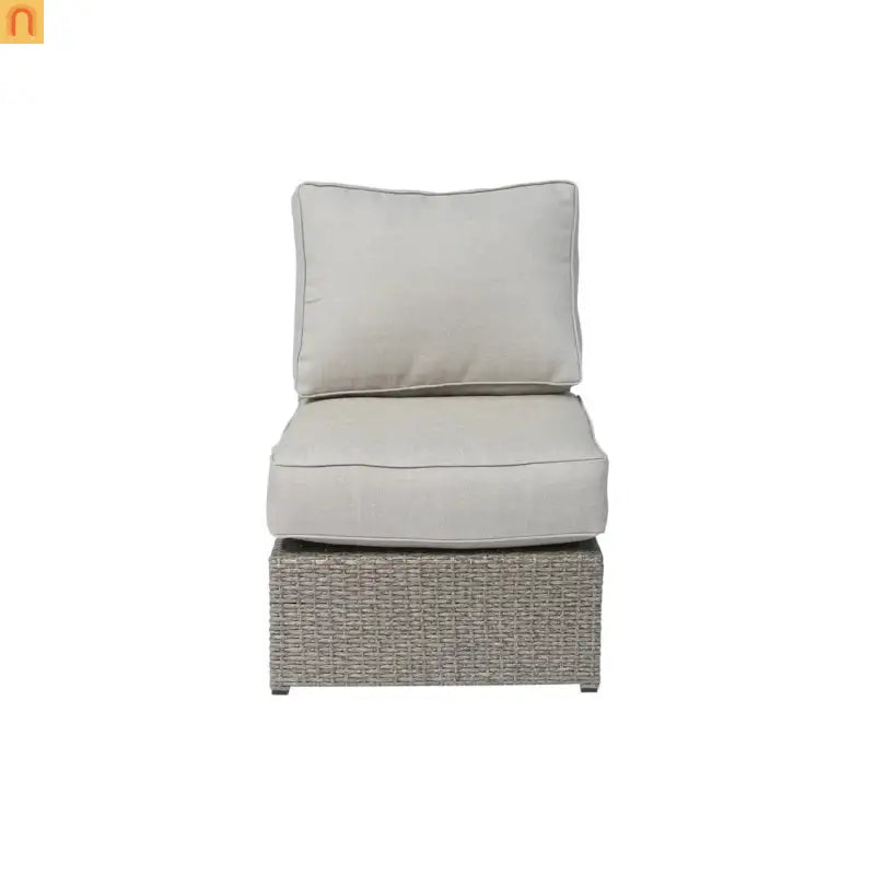 Outdoor Patio Set Wicker Gray Mix 12-Piece Seats 8 No Assembly