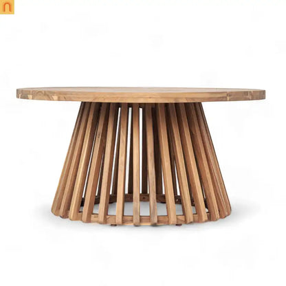 Outdoor Patio Acacia Wood Teak 3-Seater with Coffee Table 67.75in