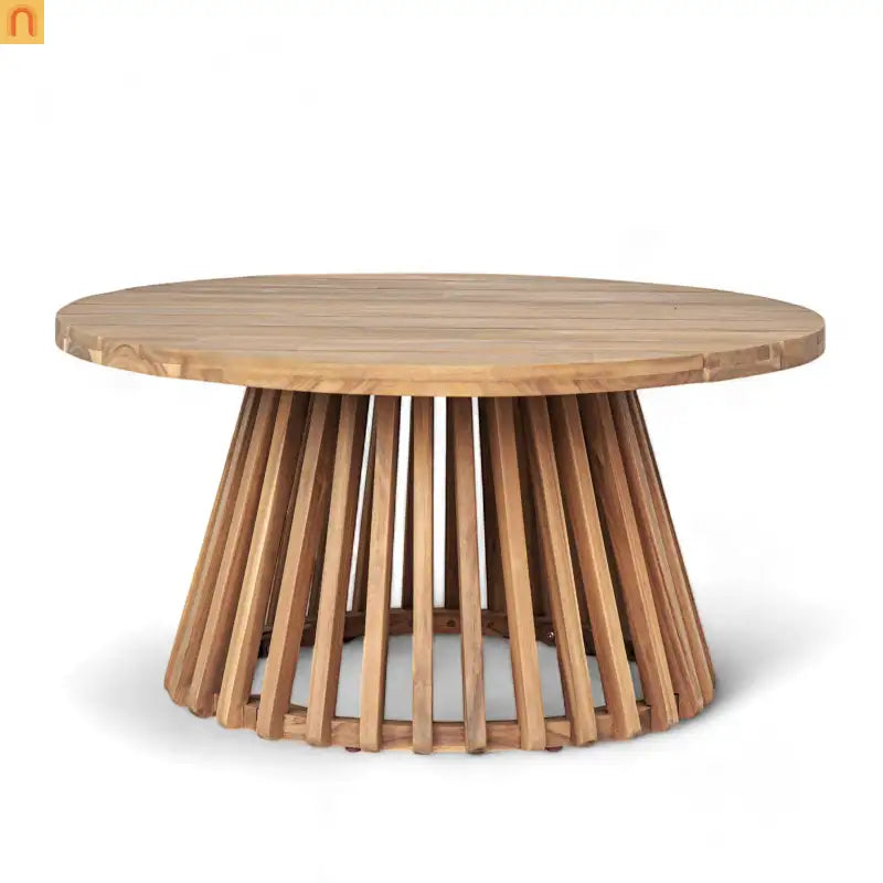 Outdoor Patio Acacia Wood Teak 3-Seater with Coffee Table 67.75in