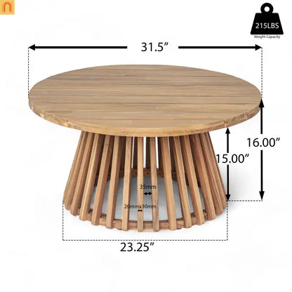 Outdoor Patio Set Acacia Wood Teak 3-Seater with Coffee Table Set