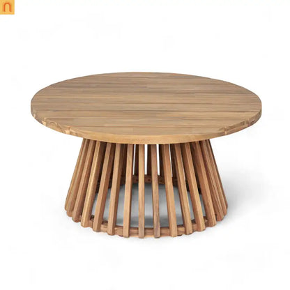 Outdoor Patio Set Acacia Wood Teak 3-Seater with Coffee Table Set