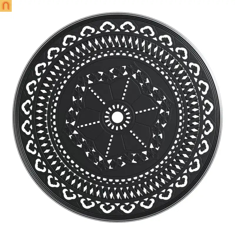 5-Piece Outdoor Patio Set Cast Aluminum Black