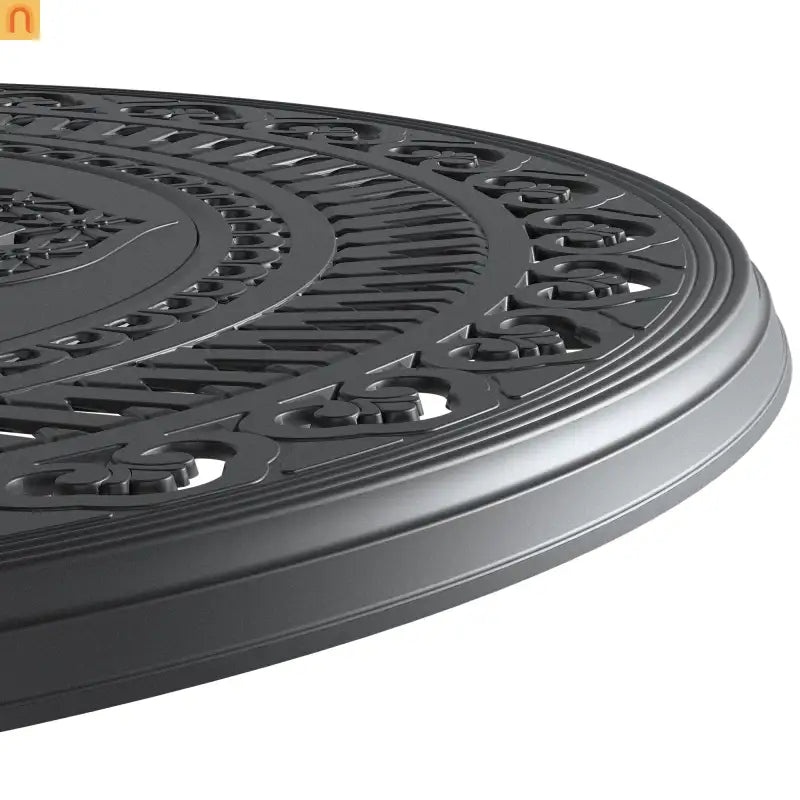 5-Piece Outdoor Patio Set Cast Aluminum Black