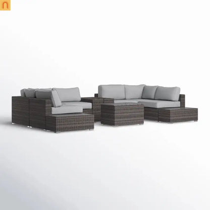 Outdoor Sectional Wicker 4 Person 148" Wide