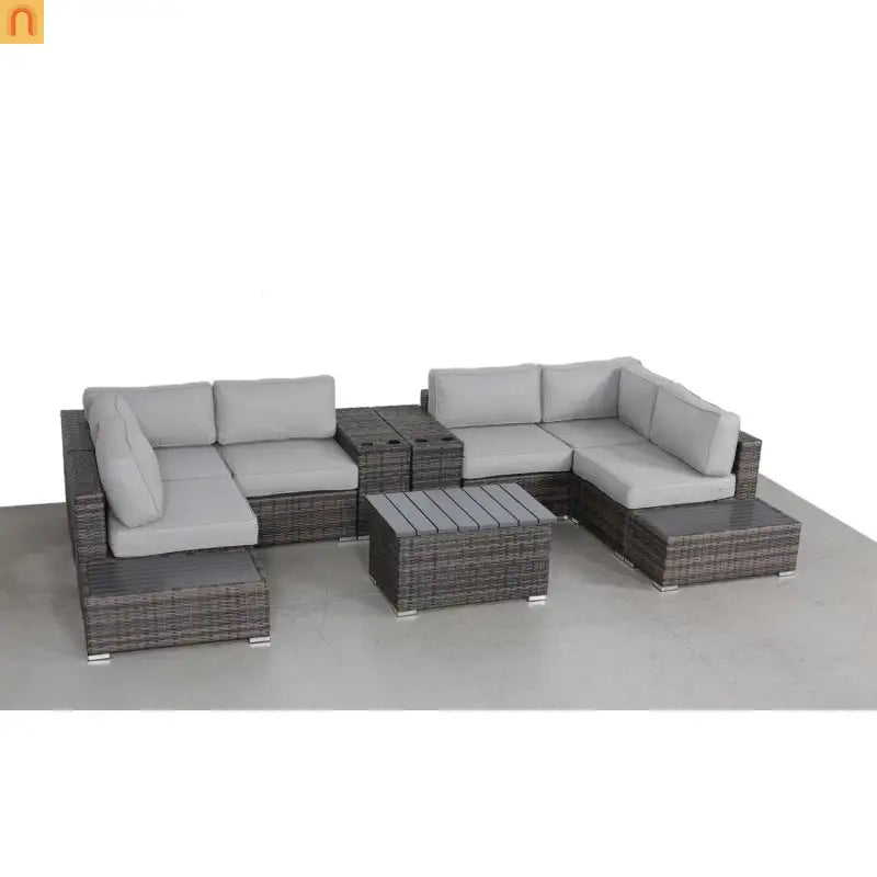 Outdoor Sectional Wicker 4 Person 148" Wide