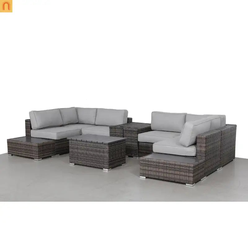 Outdoor Sectional Wicker 4 Person 148" Wide