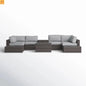 Outdoor Sectional Wicker 4 Person 148" Wide