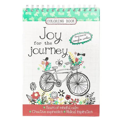 Joy for the Journey Wirebound Coloring Book - Hours of Mindful Calm, Creative Expression, Biblical Inspiration - Spiral