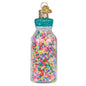 Jar Of Sprinkles Glass Ornament