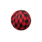 9"   Shatterproof Buffalo Plaid Fabric Wrapped Ball Ornament