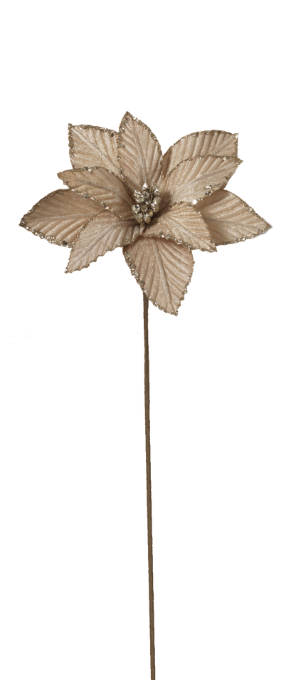 12" Poinsettia Pick -