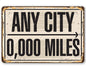 Personalized - Any City, Any Miles - Metal Sign
