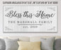 Personalized - Bless This Home - Canvas