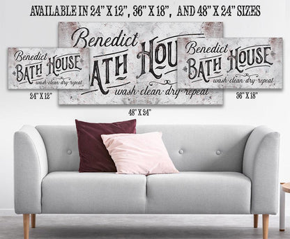 Personalized - Family Bath House - Canvas