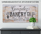 Personalized - Family Name Bakery - Canvas