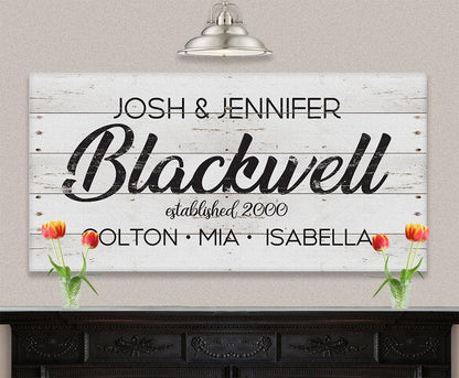 Personalized - Family Name - Canvas