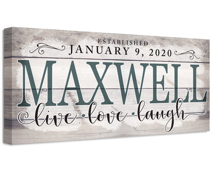 Personalized - Family Name - Canvas