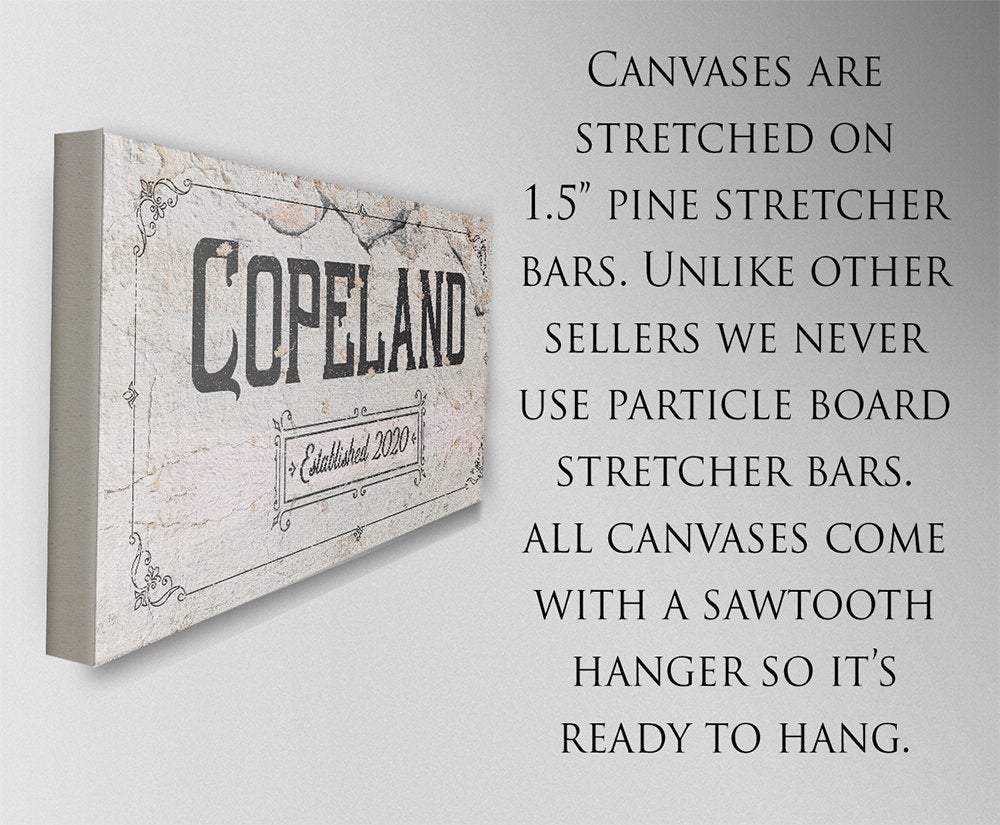 Personalized - Family Name - Canvas