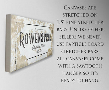 Personalized - Family Name - Canvas
