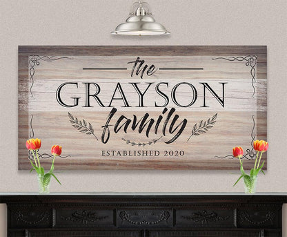 Personalized - Family Name - Canvas