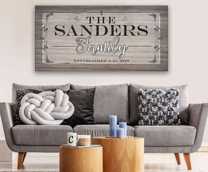 Personalized - Family Name - Canvas