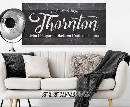 Personalized - Family Name - Canvas