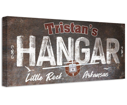 Personalized - Hangar Airplane - Canvas